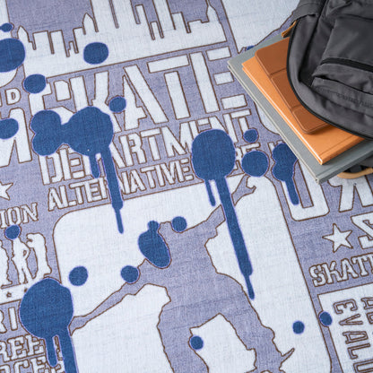 Nourison Imagination Blue Machine Washable Rug - Room Scene
