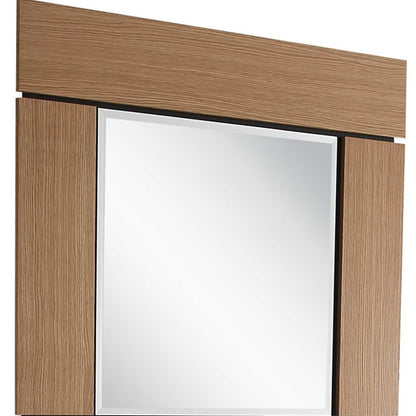Wood Frame Console Table + Mirror