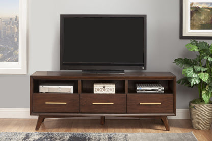 Brown Mahogany Solid Wood Media Console