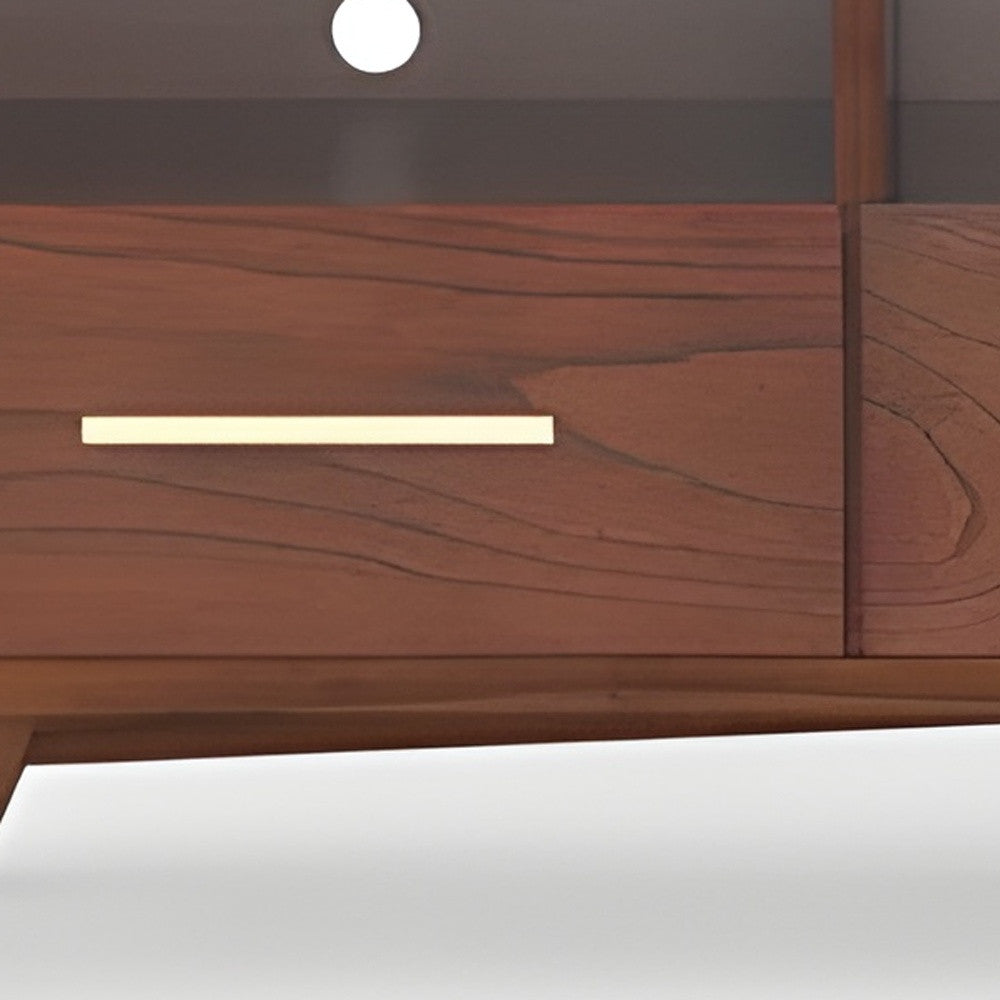 Brown Mahogany Solid Wood Media Console