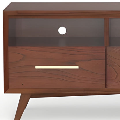Brown Mahogany Solid Wood Media Console