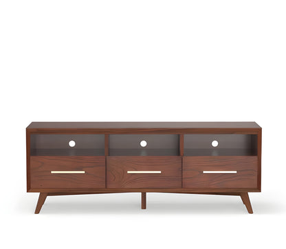 Brown Mahogany Solid Wood Media Console