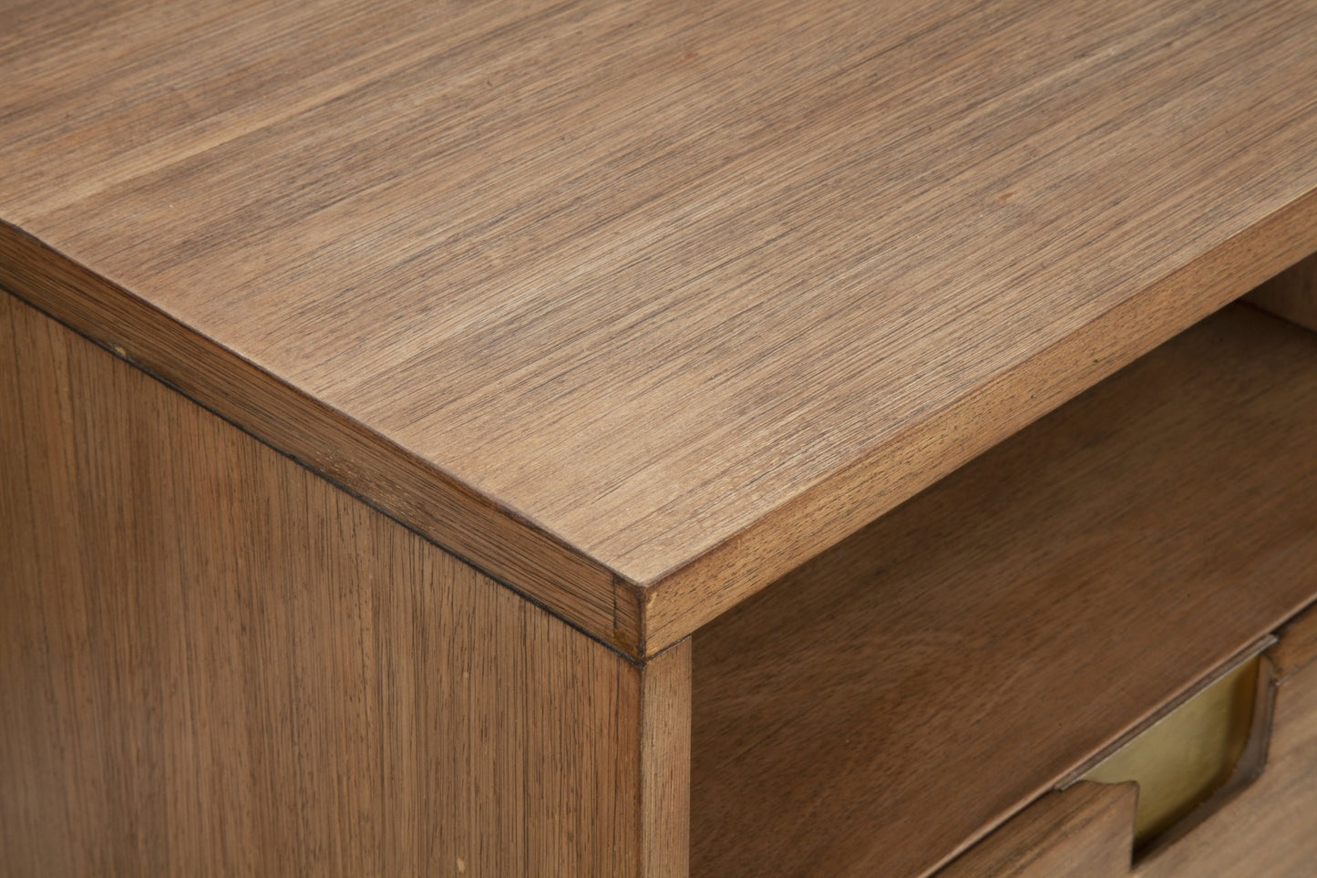 Sand Solid Wood Media Console