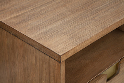 Sand Solid Wood Media Console