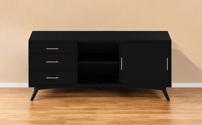 Black Mahogany Solid Wood Media Console