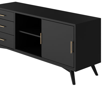 Black Mahogany Solid Wood Media Console