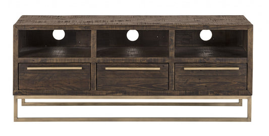 Deep Taupe Reclaimed Pine Media Console