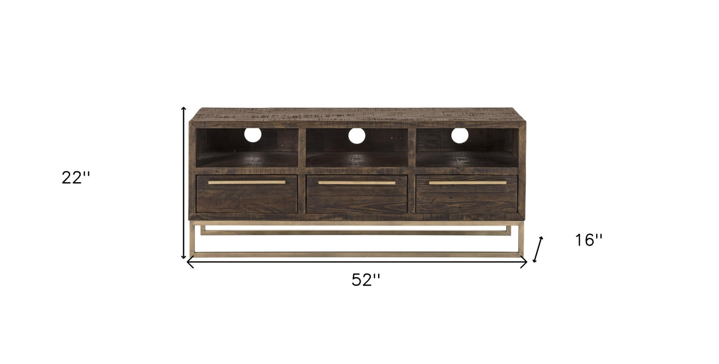 Deep Taupe Reclaimed Pine Media Console