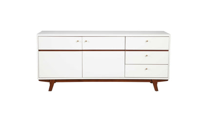 White Mahogany Solids & Veneer Media Console