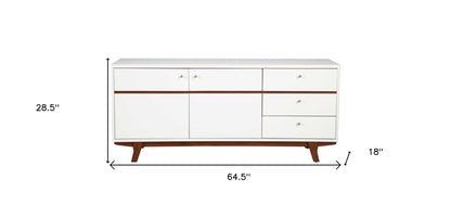 White Mahogany Solids & Veneer Media Console