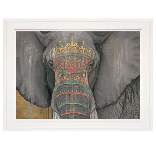 Tattooed Elephant Print Wall Art