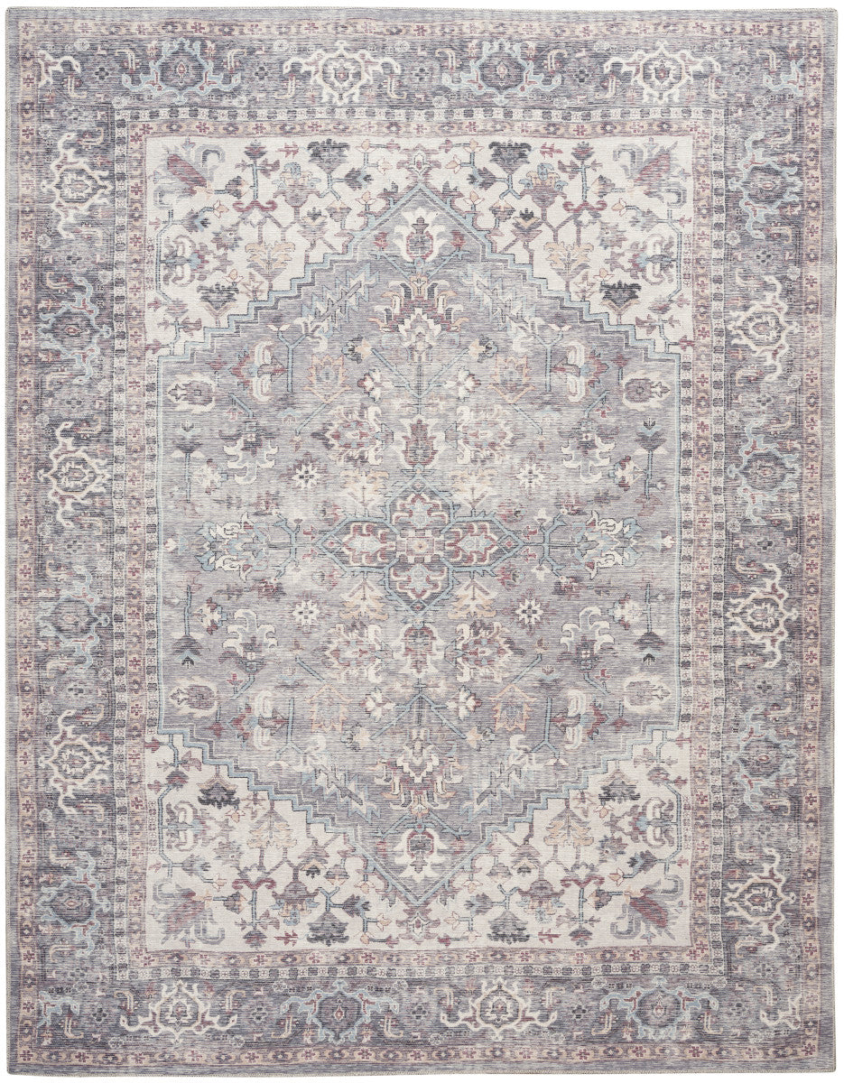 Nourison New Concept Grey Machine Washable Rug - 9'2" x 12'