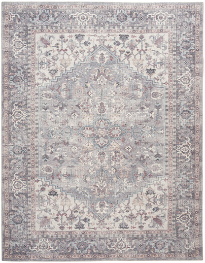 Nourison New Concept Grey Machine Washable Rug - 9'2" x 12'