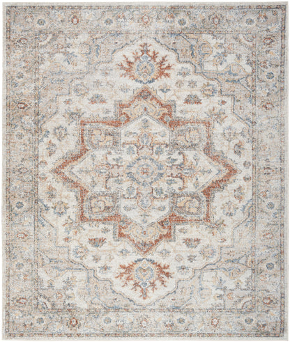 Nourison Astra Grey & Multicolor Pet Friendly Machine Washable Rug - Main