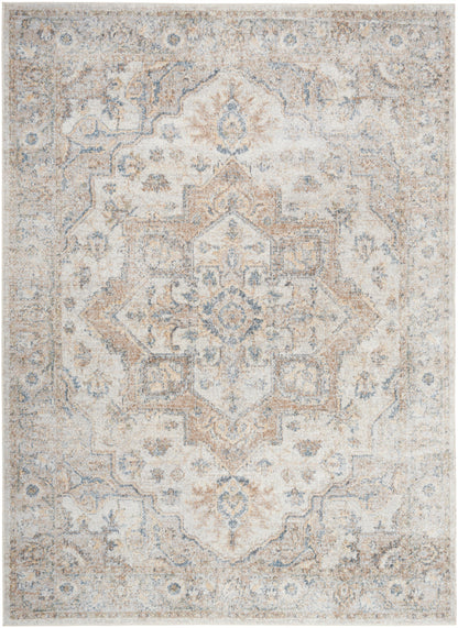 Nourison Astra Silver Grey Pet Friendly Machine Washable Rug - 6'7" x 9'