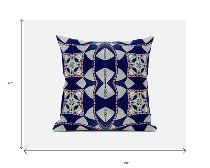 Indigo Pink Cosmic Circle Boho Suede Pillow