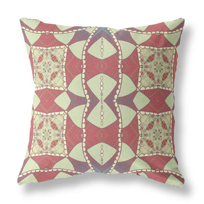Muted Magenta Cosmic Circle Boho Suede Pillow