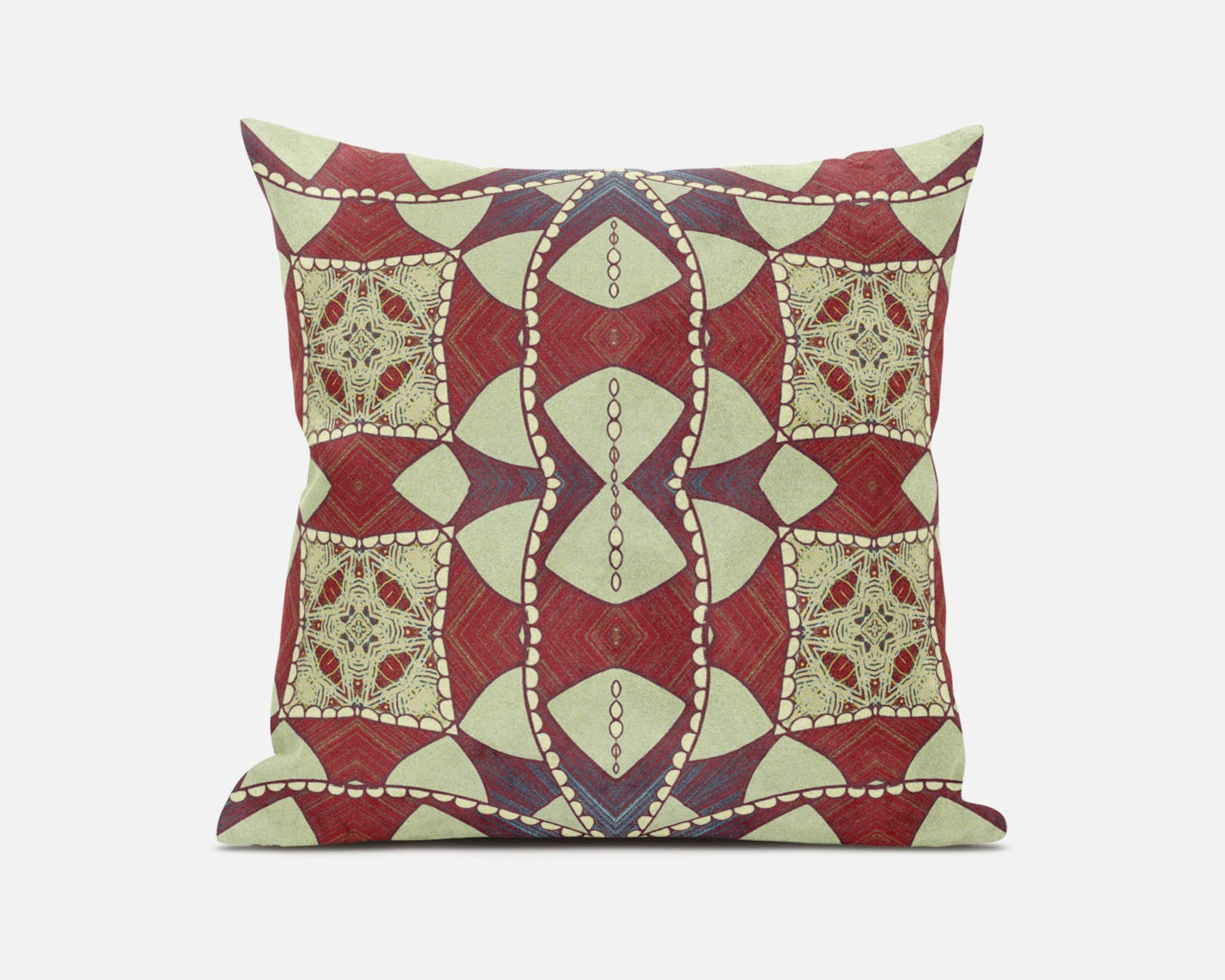 Muted Magenta Cosmic Circle Boho Suede Pillow