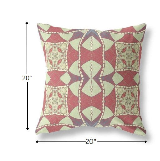 Muted Magenta Cosmic Circle Boho Suede Pillow