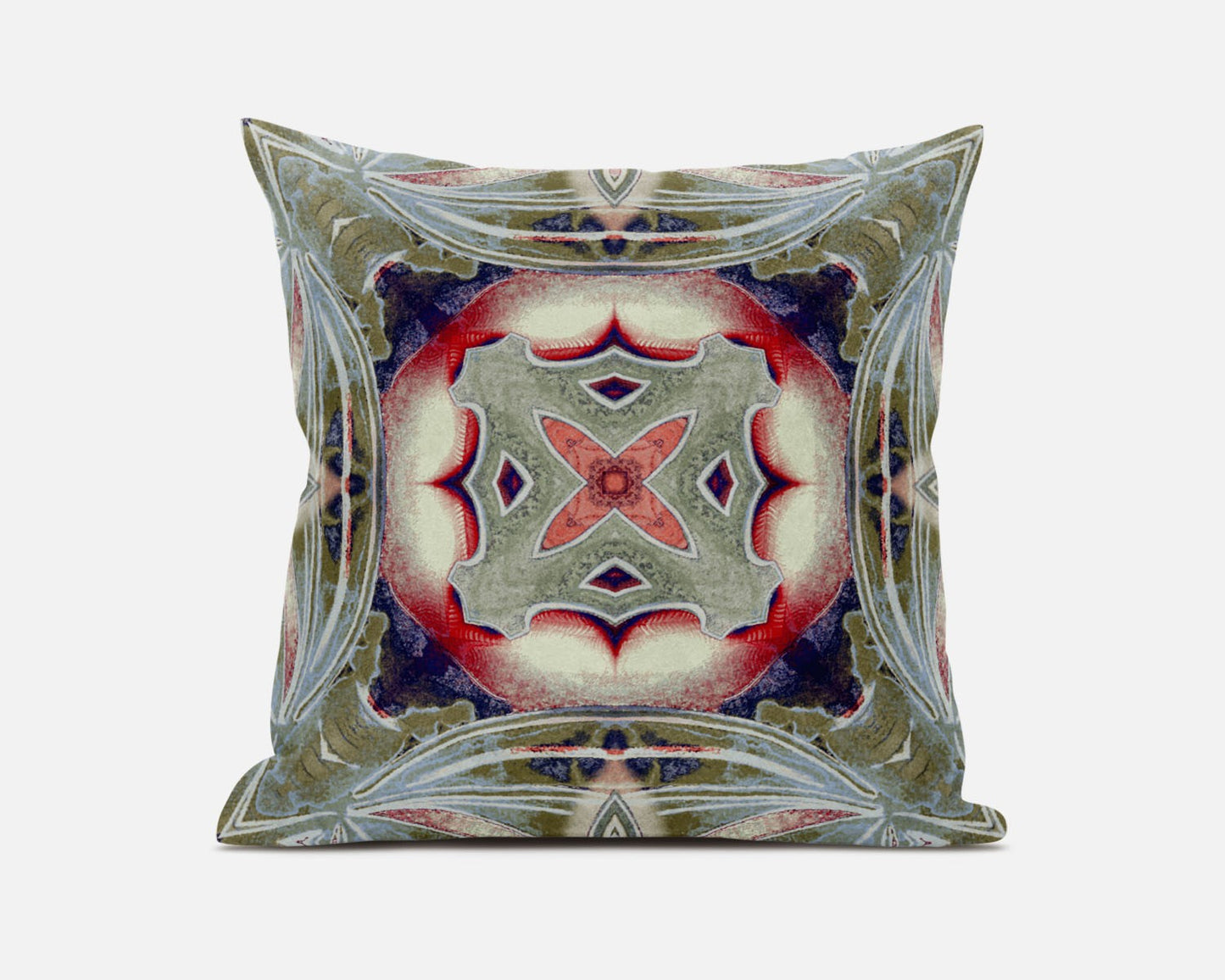 Sage Pink Geo Tribal Suede Pillow