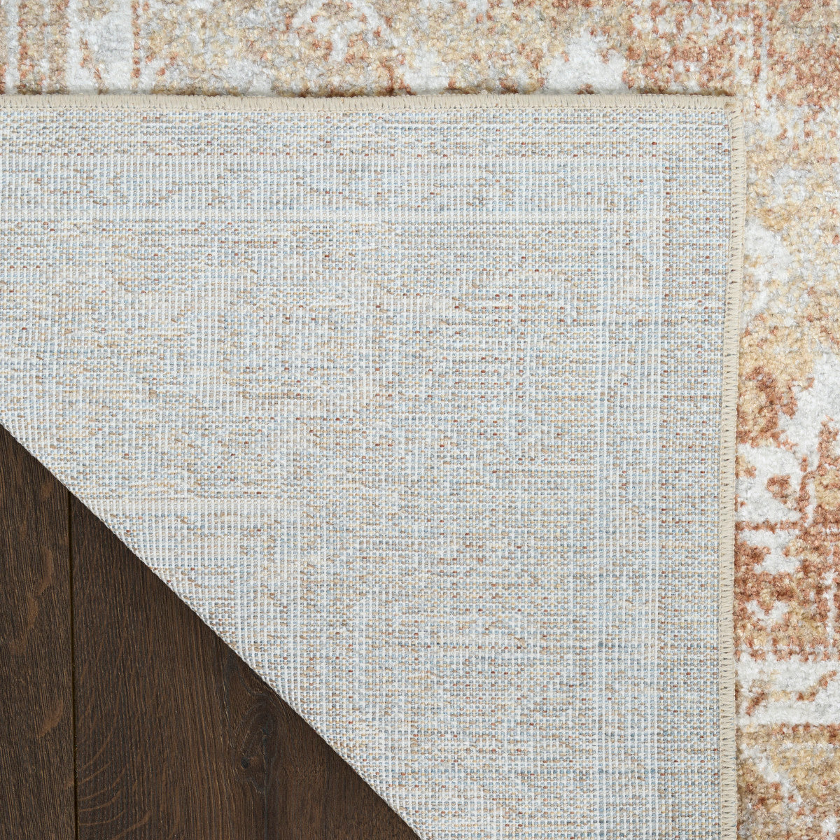 Nourison Astra Rust & Multicolor Pet Friendly Machine Washable Rug - Corner