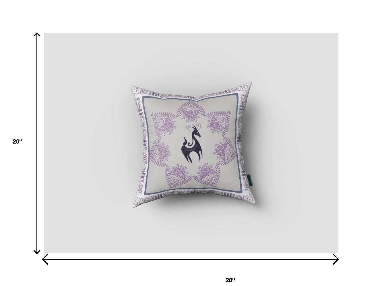 Gray Purple Suede Pillow