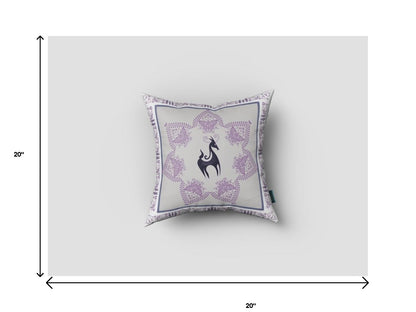 Gray Purple Suede Pillow