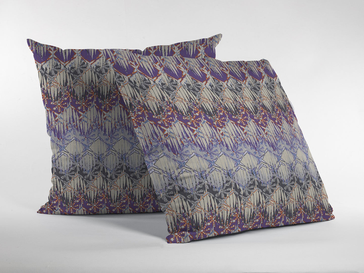 Magenta Cream Hatch Suede Pillow