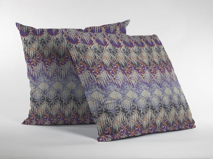 Magenta Cream Hatch Suede Pillow