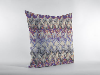 Magenta Cream Hatch Suede Pillow