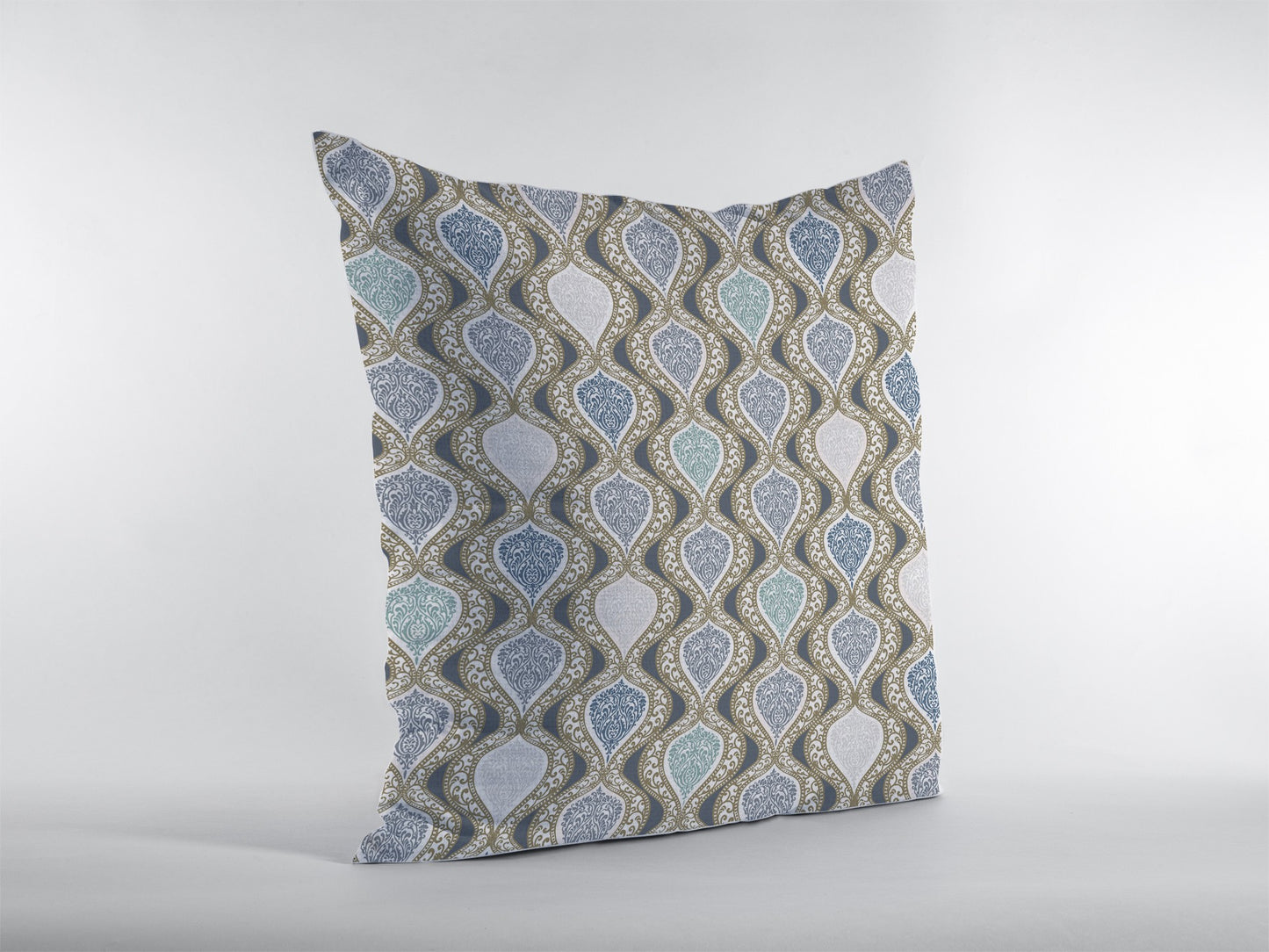 Gray Ogee Suede Pillow