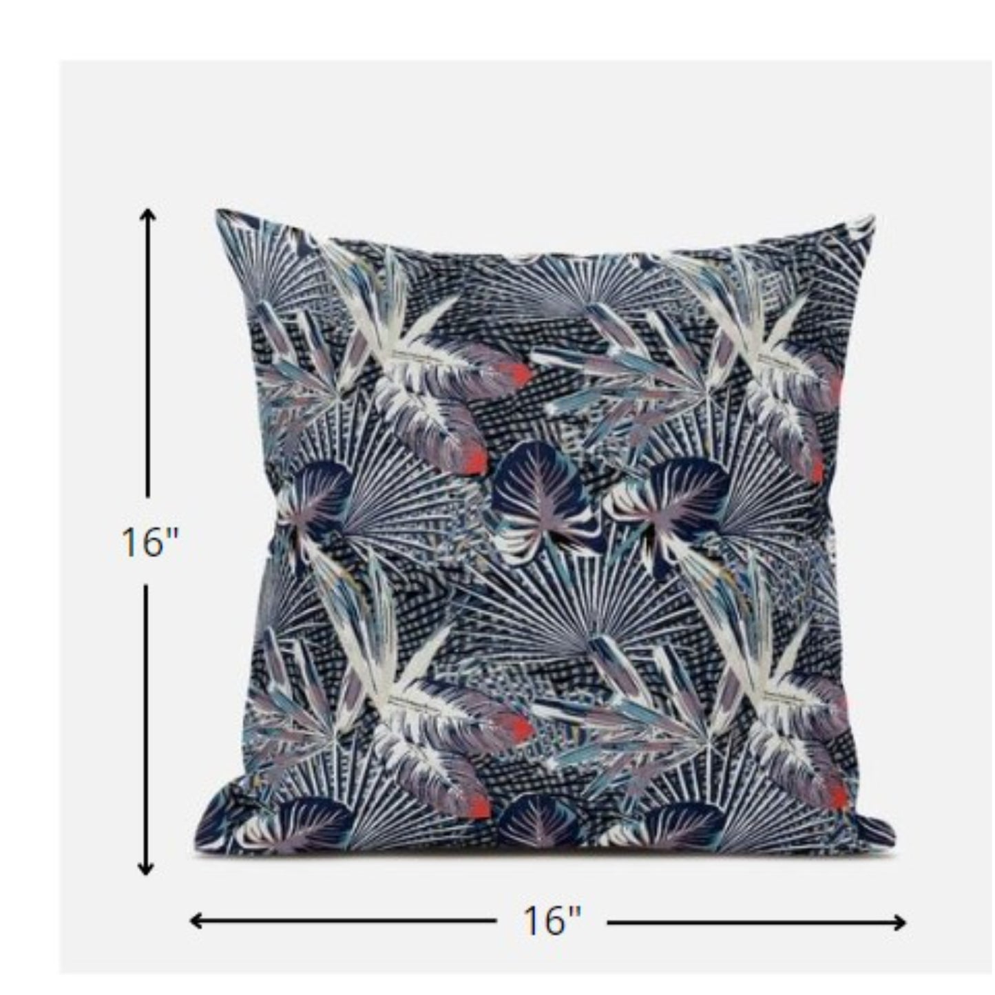 Purple Indigo Tropical Suede Pillow
