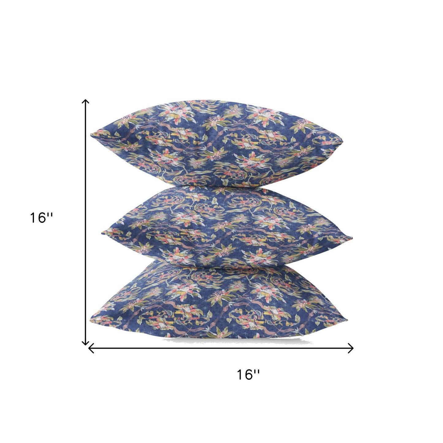 Blue Yellow Roses Suede Pillow