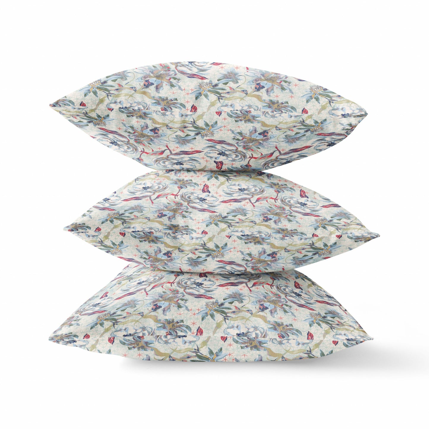 Light Green Gray Roses Suede Pillow