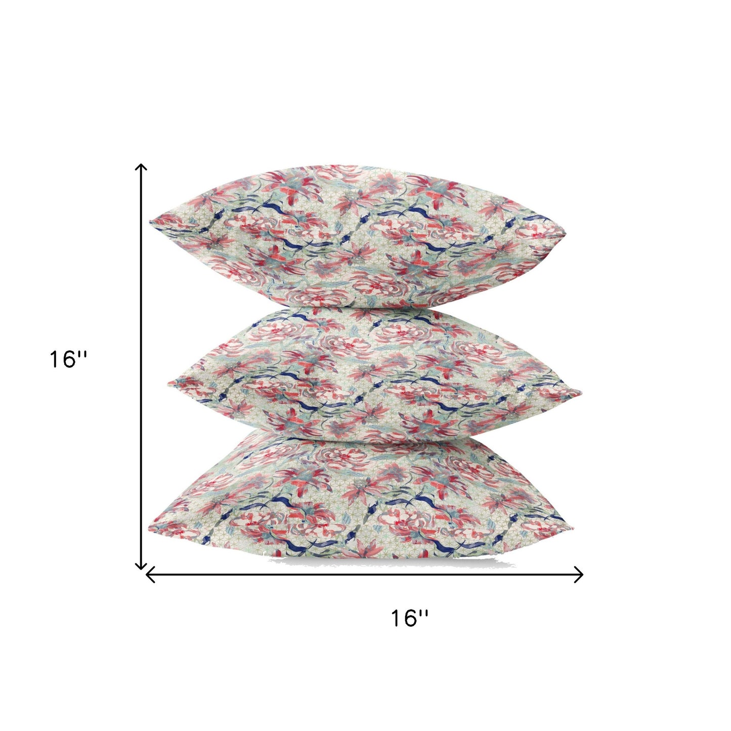 Red Pale Green Roses Suede Pillow