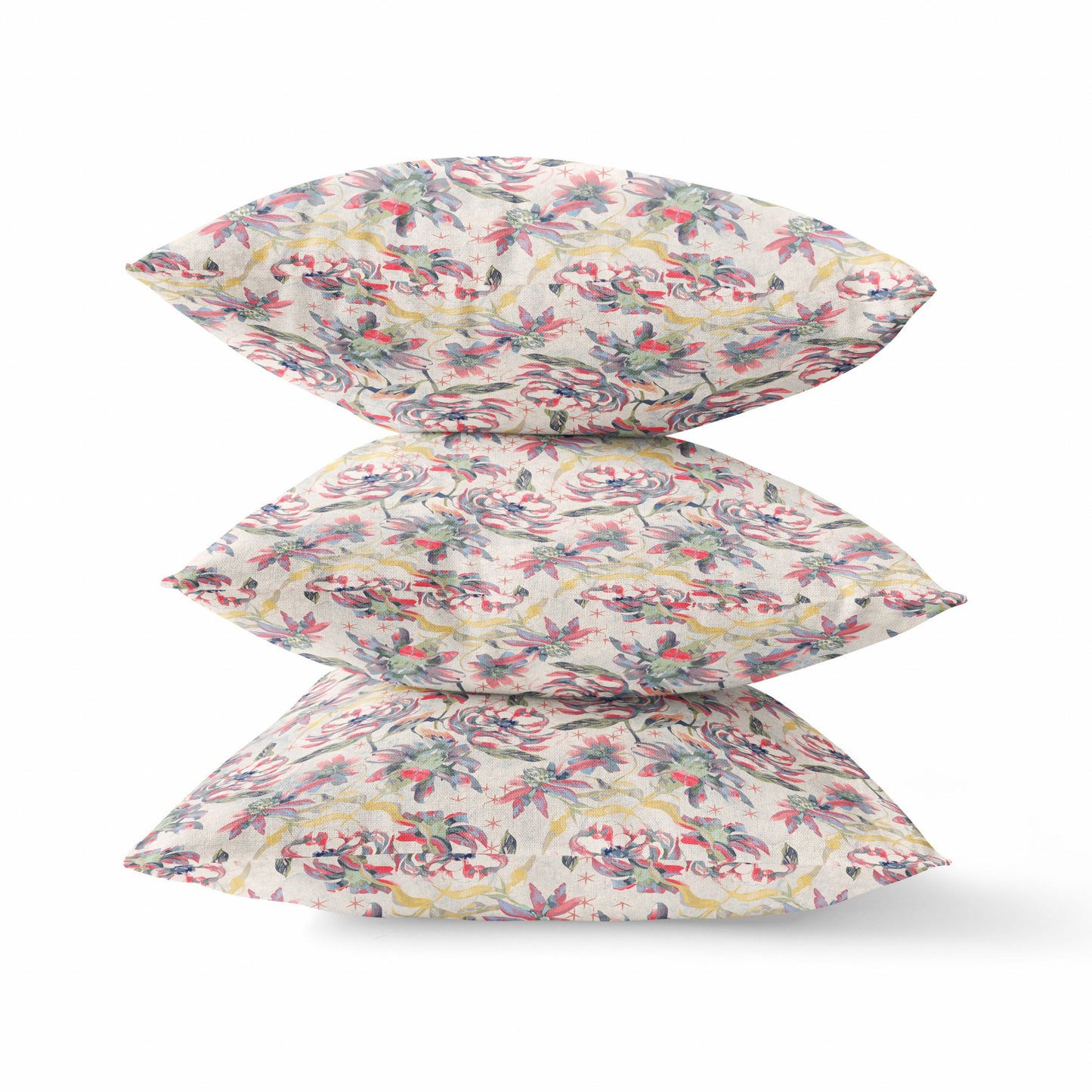 Pink Yellow Roses Suede Pillow