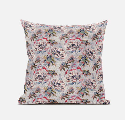 Lavender Pink Roses Suede Pillow
