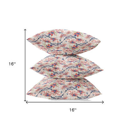 Red Light Indigo Roses Suede Pillow