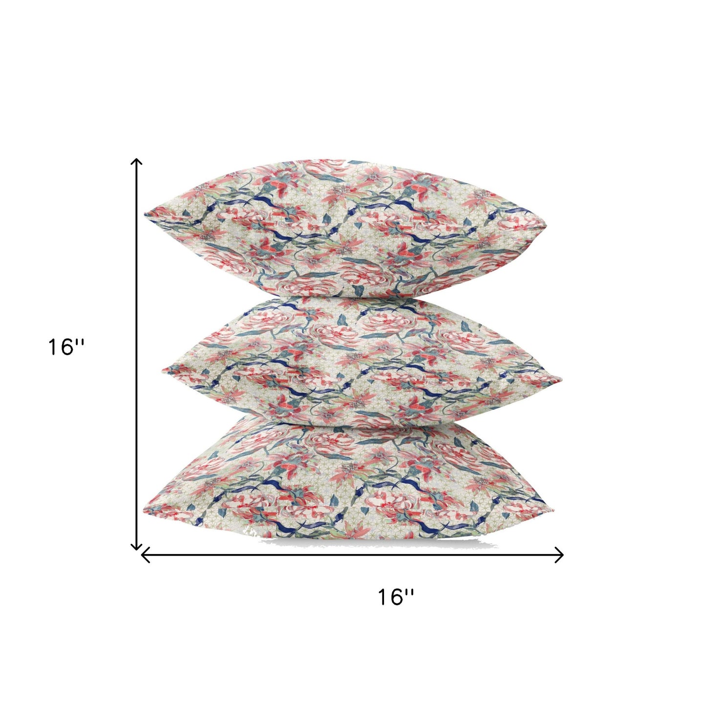 Red Pale Green Roses Suede Pillow