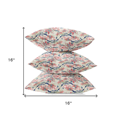 Red Pale Green Roses Suede Pillow