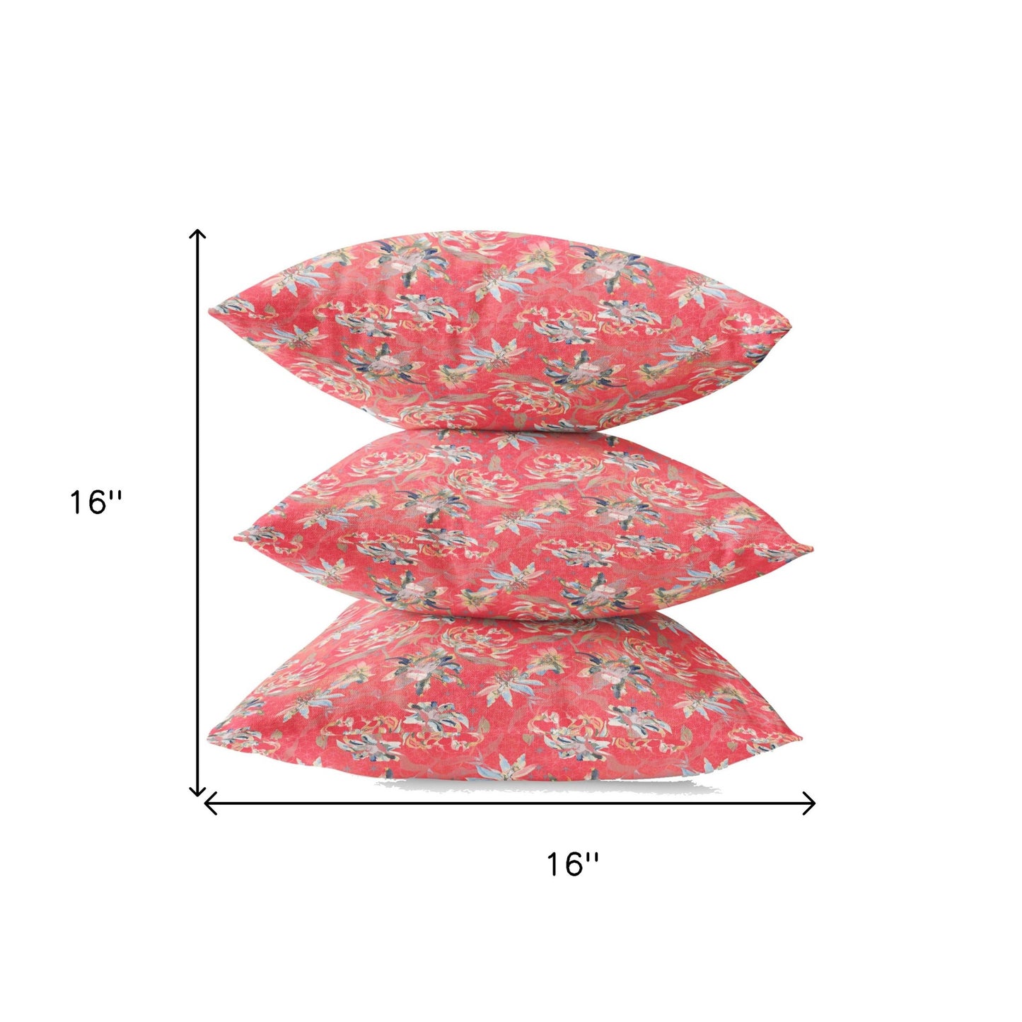 Salmon Red Roses Suede Pillow