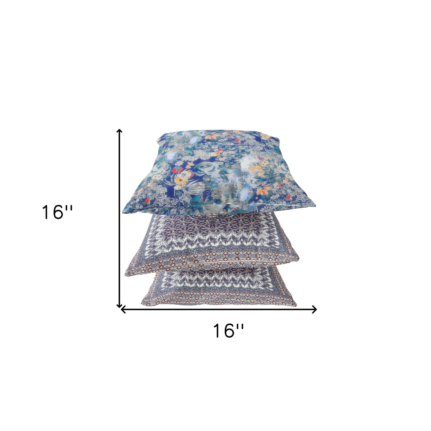Blue Gray Springtime Suede Pillow