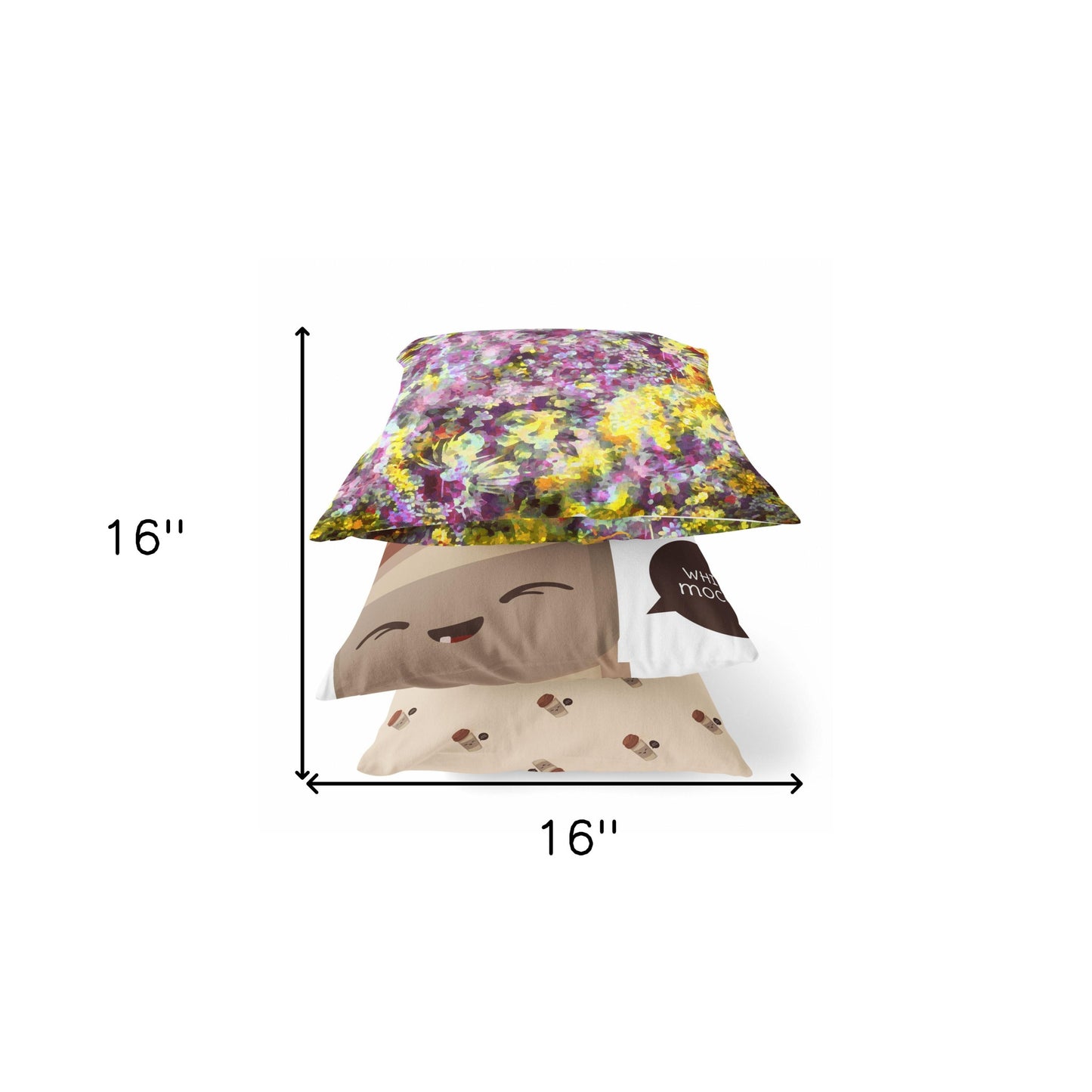 Purple Yellow Springtime Suede Pillow