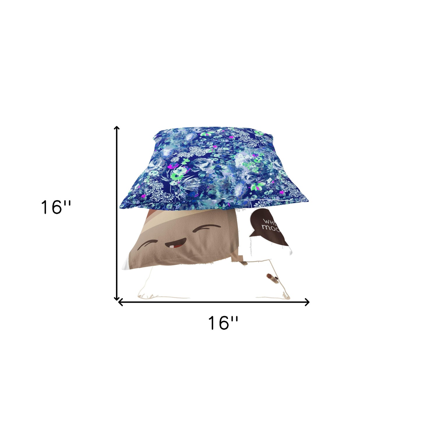 Purple Blue Springtime Suede Pillow