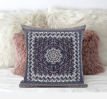 Gray Peach Holy Floral Suede Pillow