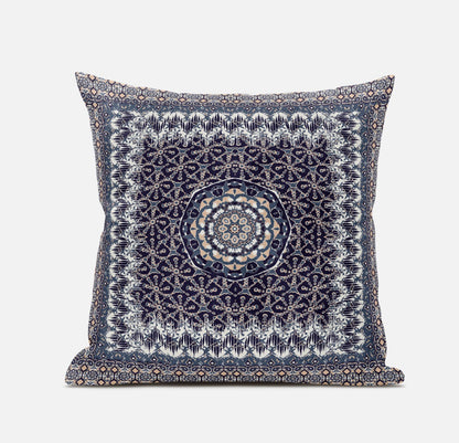 Gray Peach Holy Floral Suede Pillow