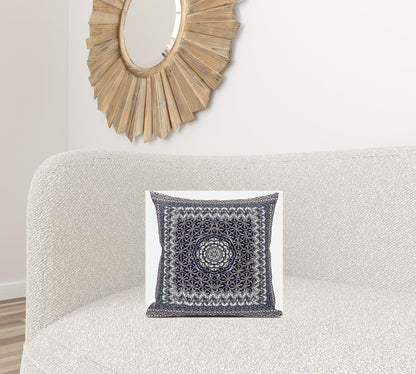 Gray Peach Holy Floral Suede Pillow