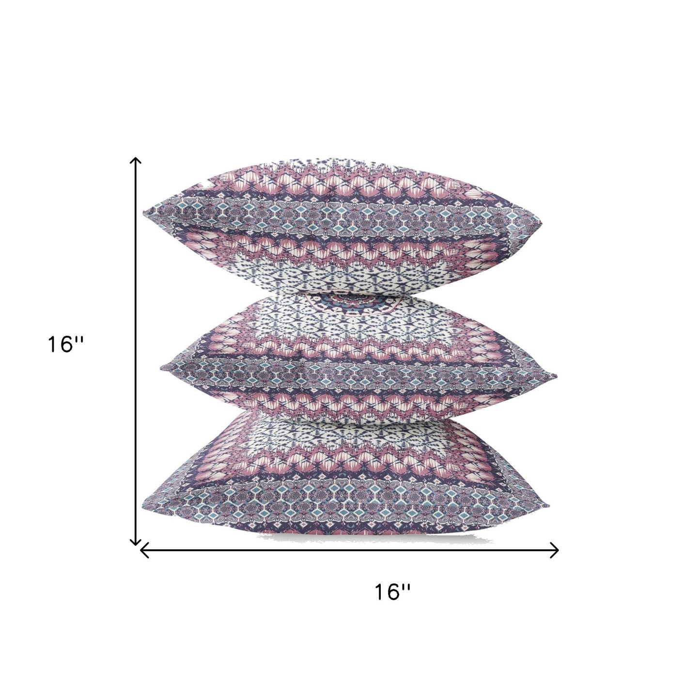 Pink Gray Holy Floral Suede Pillow