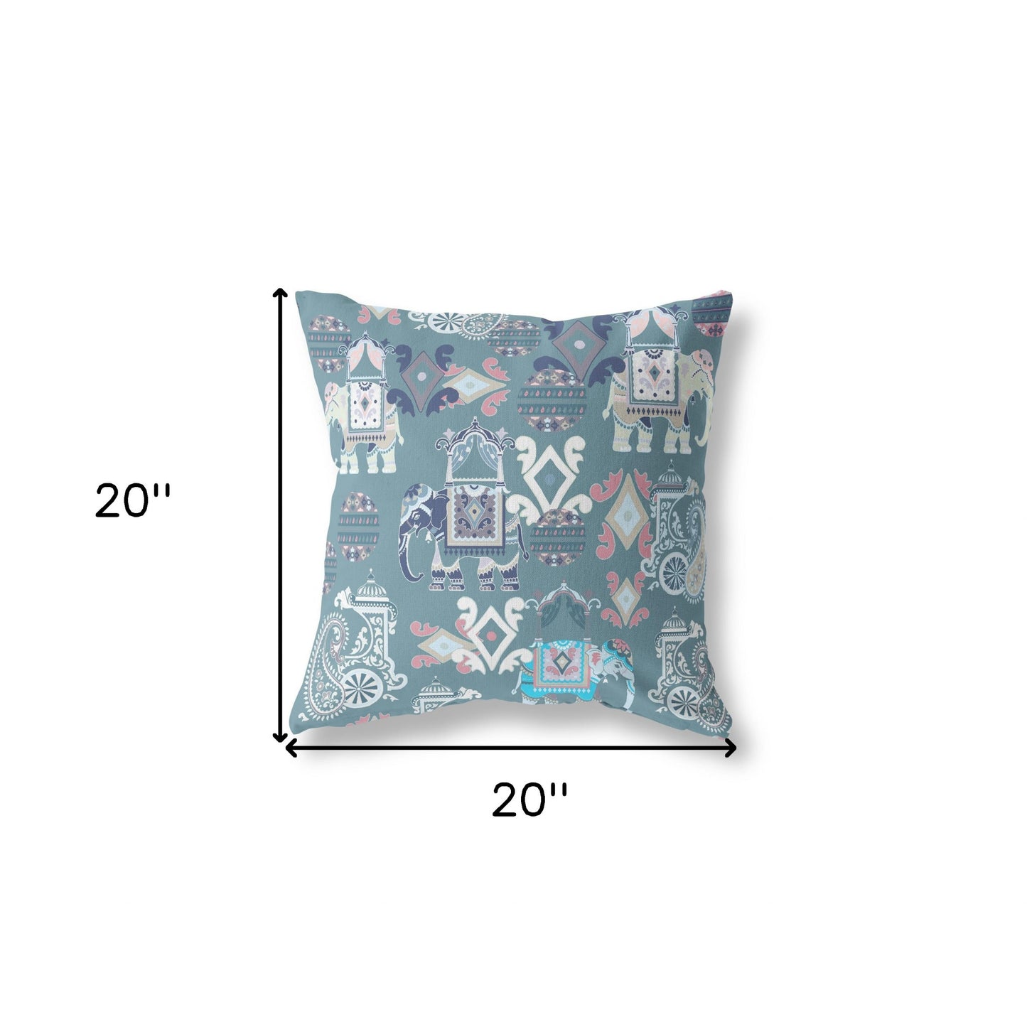 Gray & White Paisley Suede Pillow