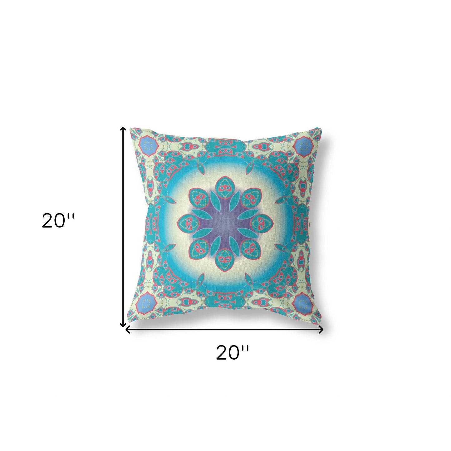 Yellow & Red Geometric Suede Pillow